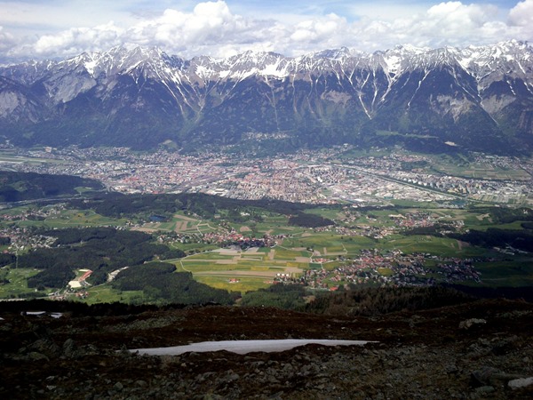 Innsbruck from the patscherkofel summit