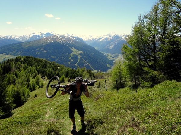 Tracy climbing the last push to the top of the Schrofkogel