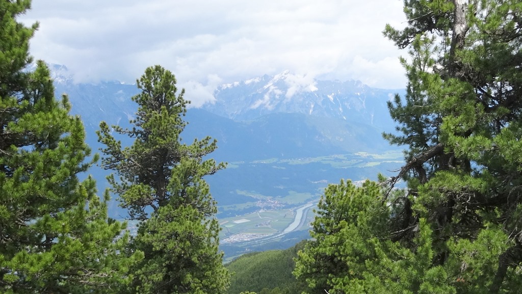 Looking down the Inn valley from the Zirbenwald weg