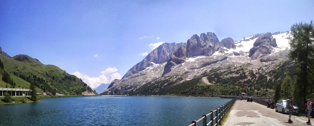 Lago di Fedaia and the Marmolada in the background