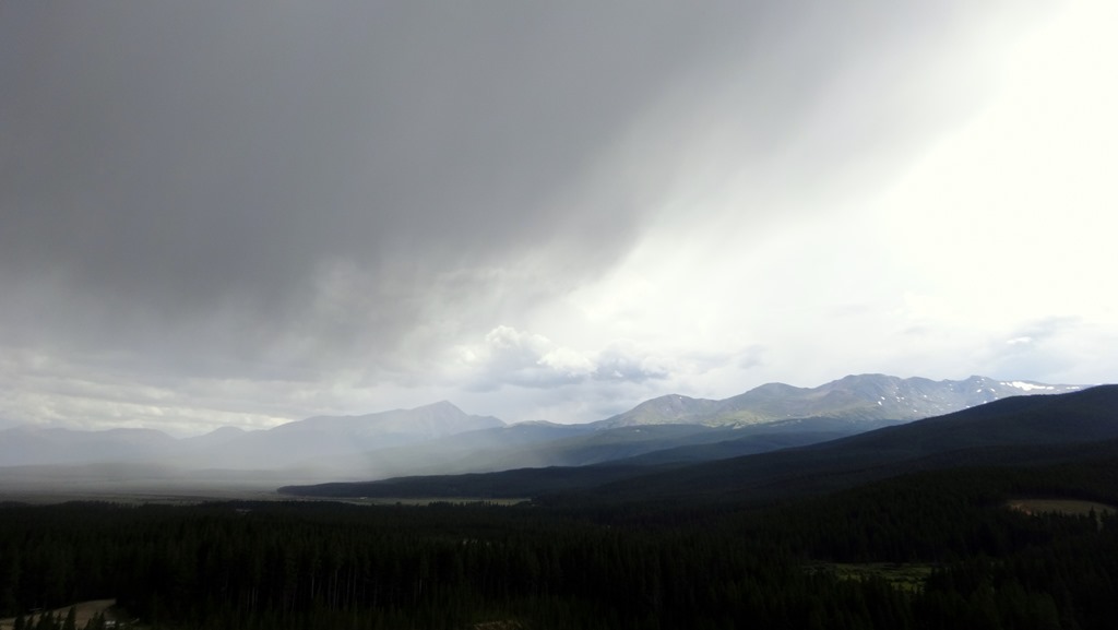 Looking across the Sawatch range to Mt Elbert and Mt Massive from Turquois Lake