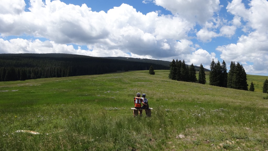 Christa and Erika marvelling at the mountains
