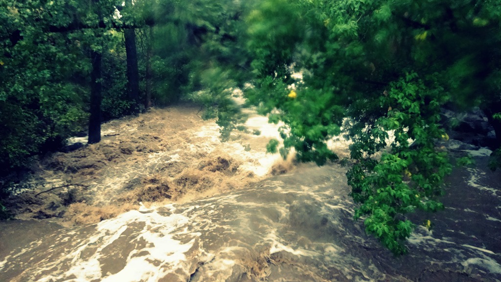 Boulder creek was flowing 100 times faster than normal