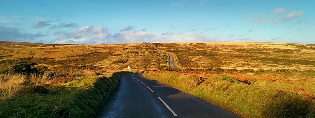 The top of Windsford Hill on Exmoor; a 1000 foot climb from the town of Dulverton