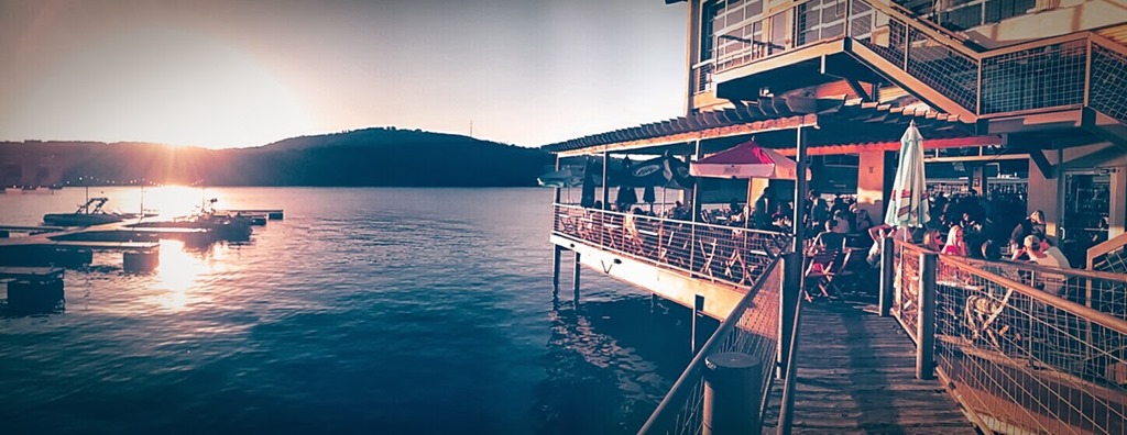 Looking over Lake Austin at sunset