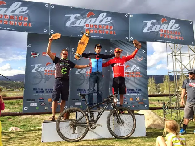 Top step! And I won a skateboard for my efforts. 