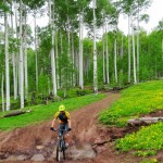 Dustin on one of the numerous creek crossings on Firebox trail