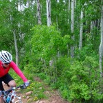 Christa on our way to the top of Firebox trail.