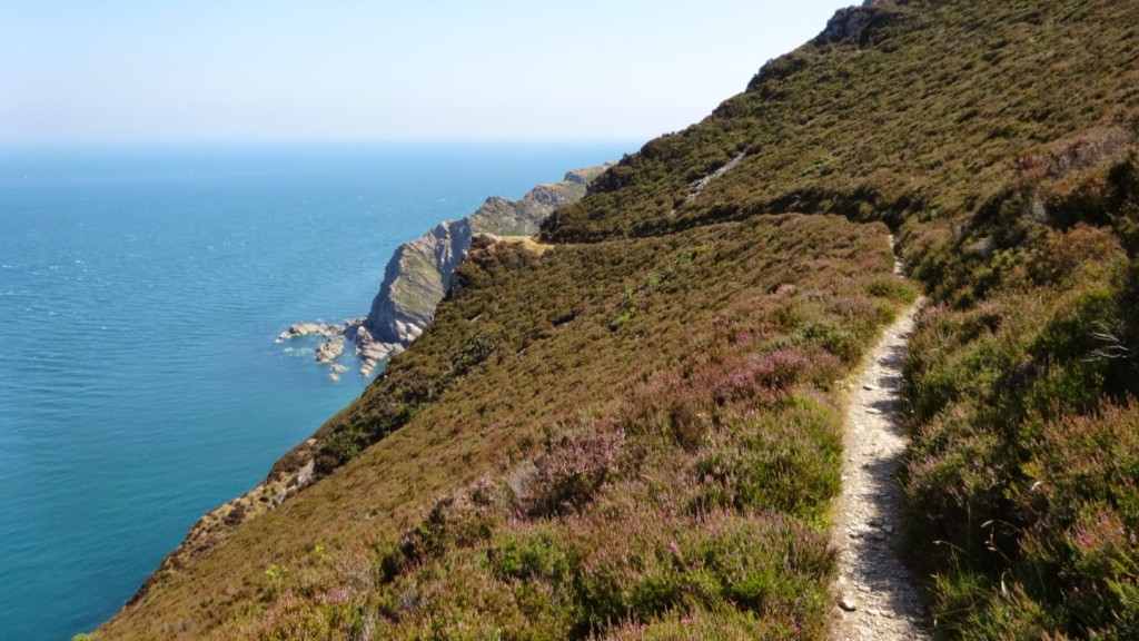The coast path climbing out of Hunter's Inn towards Combe Martin. This path gains 900 feet in a mile