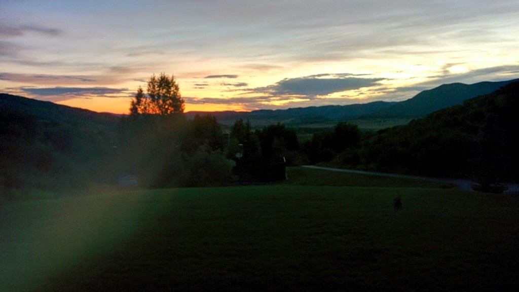 Looking directly west from Erik's house snuggled up against the Zirkle wilderness north of Steamboat Springs