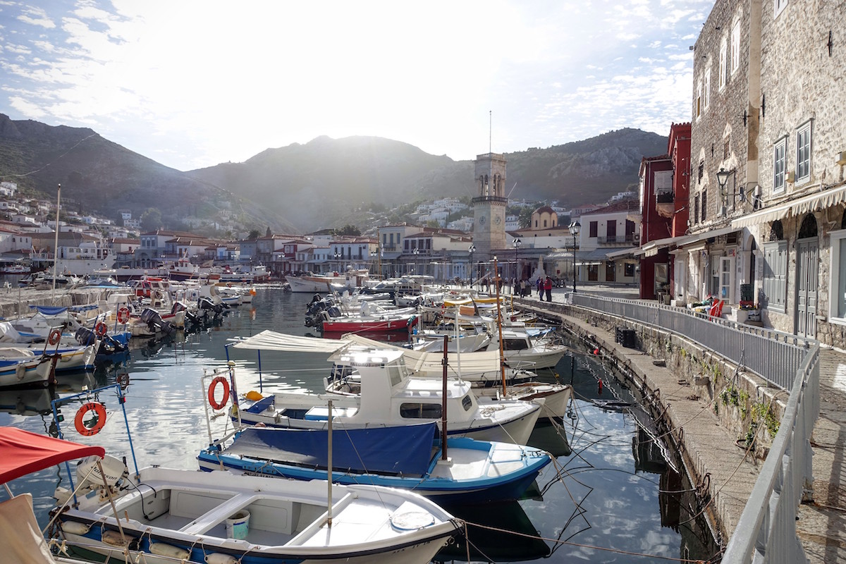 The beautiful harbour was quiet in the off season